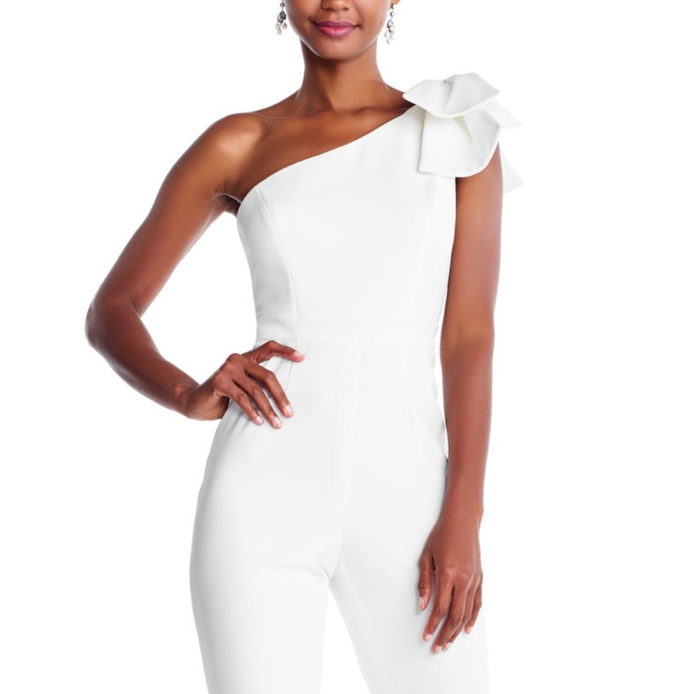 Adrianna Papell Bow Shoulder Jumpsuit